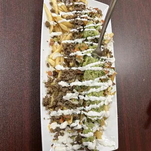 Asada fries, great mix