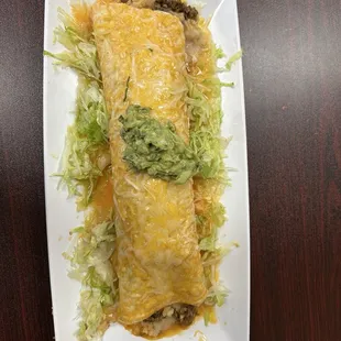 Burrito, with perfect guacamole