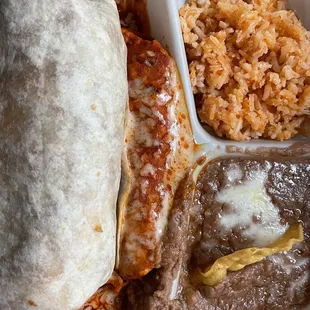 Enchilada and burrito