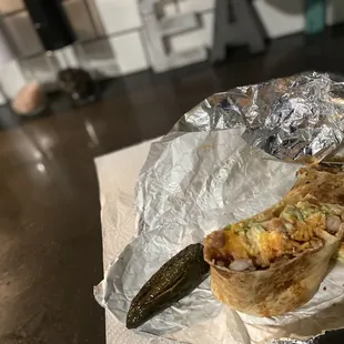 Grilled veggie burrito