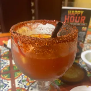 Michelada, tasty after a long day of work