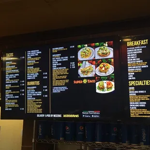 menus and prices