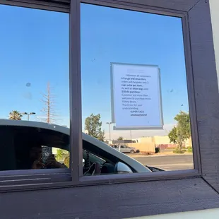 Drive through window.