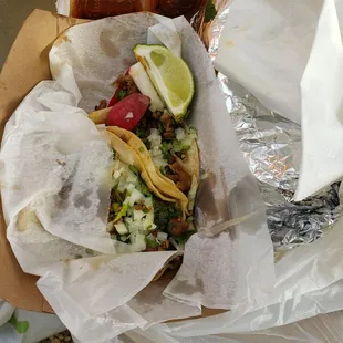 you wait 30 minutes for tacos and burrito and they throw the shit in the bag...disgrace to Mexicans and Mexican food restaurants.