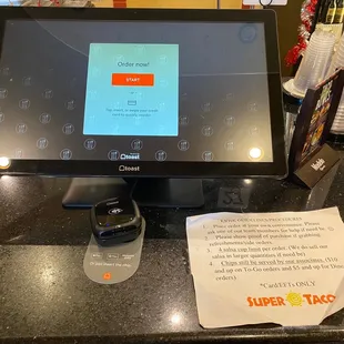 New self order kiosk