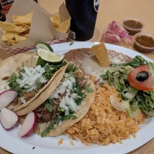Carnitas two taco combo