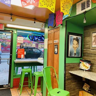 Inside restaurant.