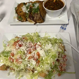 Flautas and birria tacos