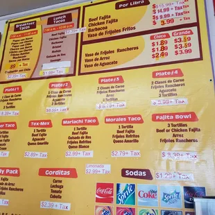 Menu is decent size yet simple