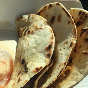a close up of a plate of food