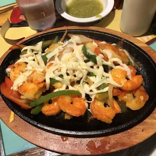 Shrimp fajitas