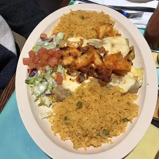 Shrimp &amp; egg enchiladas