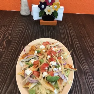 En salada de pollo