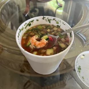 Coctel de camarón echado a perder  Camarones Ensalada