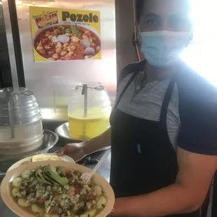 Tostada de camarón