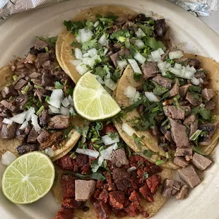 Chorizo and lengua taco