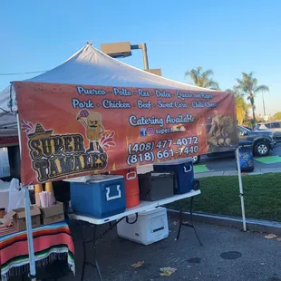 a tent set up for sale