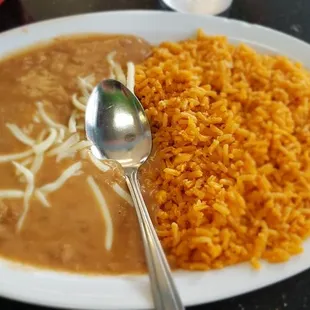 a plate of mexican food