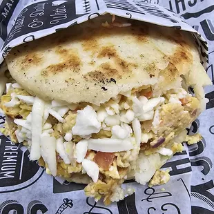 Arepa Huevo Perico (Scrambled Eggs) ($10)