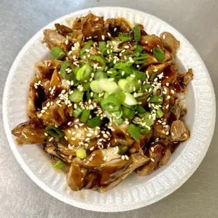 Small chicken bowl. Every teriyaki bowl comes with rice under.