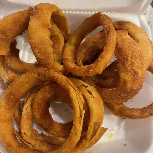 Homemade fried onion rings