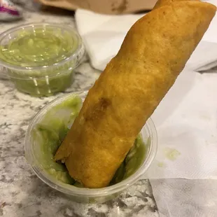 Taquitos with homemade guacamole