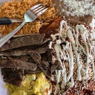 Chilaquiles with Steak