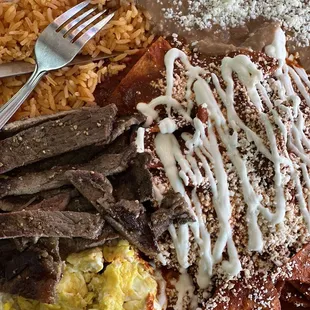 Chilaquiles with Steak