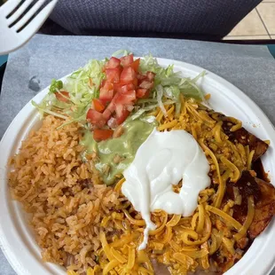 Enchilada plate