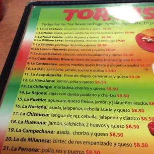 Their Tortas menu is the boom.