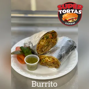 burrito on a plate