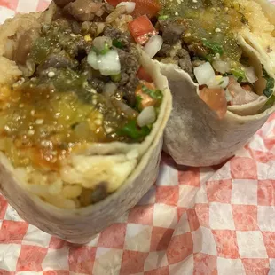 This is the carne asada burrito.