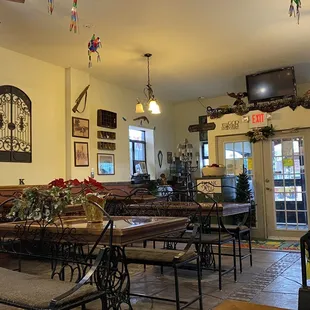 the inside of a restaurant