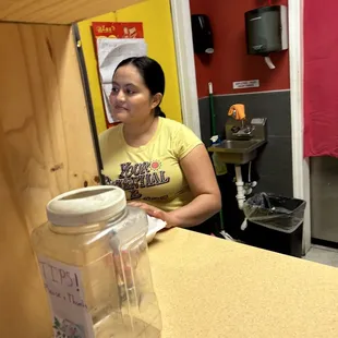 She thought it was funny too bad service having bitch . She prolly fucking him .