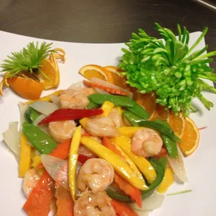 Thai mango shrimp