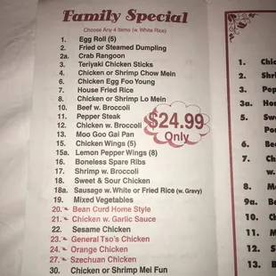 Family Specials