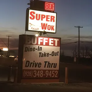 a sign for a diner and drive thru
