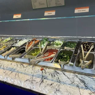 Lots of fresh veggies to choose from