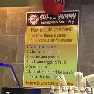 Instructions to make your bowl.