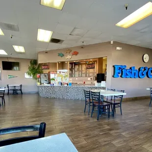 the inside of a restaurant