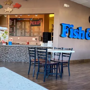 the inside of a restaurant
