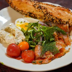 lox + schmear + salad