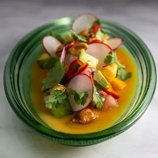 Hamachi Crudo from our Raw Bar