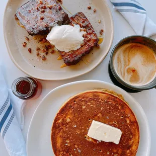 Croissant French Toast and Lots of Grain Hotcakes