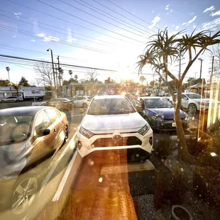 Parking view from the inside