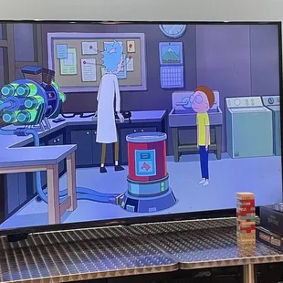 a cartoon of a doctor in a lab