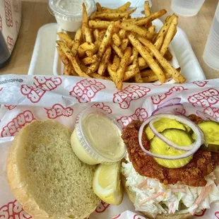 Fried Chicken Sandwich Hot Fries
