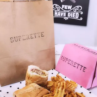 Cuban sandwich and fries.
