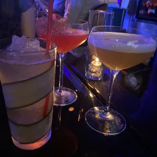Cocktails: Sound and Vision, Whiskey sour, Pornstar martini