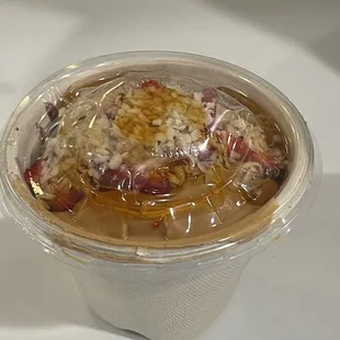 The classic açai bowl with peanut butter and macadamia nuts